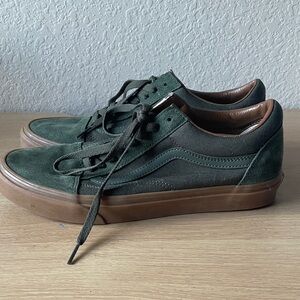 Men's Green Canvas Old Skool Vans